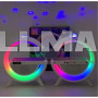 Лампа ночник с колонкой и беспроводной зарядкой G-Smart Light Sound Mini Machine + Диско шар G-2688A